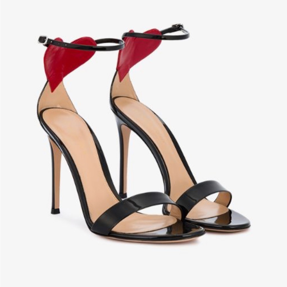 Gianvito Rossi
Black & Red Love Heart 110 Sandals